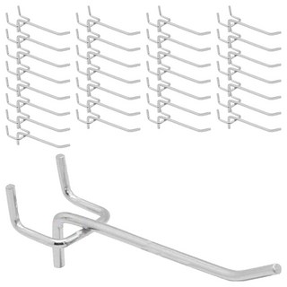 Maket Gamseong 洞洞板掛鉤 10cm x 3.2cm, 銀色, 50個