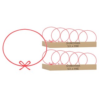 SHIMOYAMA 矽膠蝴蝶結橡皮筋大號 大紅 km co 小貨, 2入