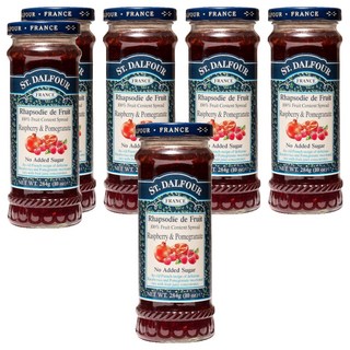 ST.DALFOUR 聖桃園 石榴覆盆莓果醬 284g 法國原裝進口 無添加糖 天然健康抹醬, 6罐