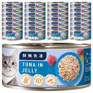 CLASSIC PETS 加好寶 無榖貓罐 鮮鮪魚凍 牛磺酸添加 真肉, 80g, 48罐