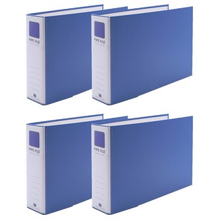 HeeMangfile 2孔管夾式文件夾 6 x 7 Br467E A4, 天藍色, 4本