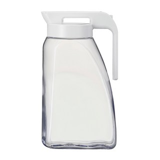 ASVEL 立臥式大容量冷水壺 3.1L 時尚美觀 提手設計 耐熱100℃, 白色 + 透明色, 1個