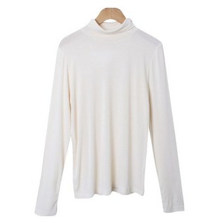 시크블랙 주두아 데일리 베이직 스판 폴라 티셔츠 cpt15861k49