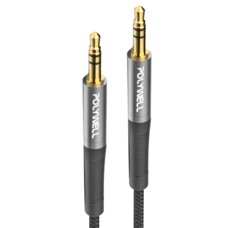 POLYWELL 寶利威爾 公對公 三極 3.5mm 立體聲音源線 PW15-W52-B112, 1條