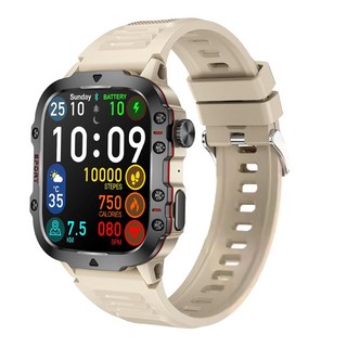 Apollo Life 阿波羅 智慧手錶 GX11, 1.96吋 TFT 240*282像素, 420mAh電池容量, IP67生活防水, 藍牙, 沙漠灰