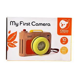 Classic WORLD 客來喜 經典木玩 我的第一台相機 53634, 紅色 + 黃色, 1個