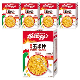 Kellogg's 家樂氏 CORN FLAKES 公雞玉米片 原味 低脂高鐵 8種維生素, 180g, 5盒