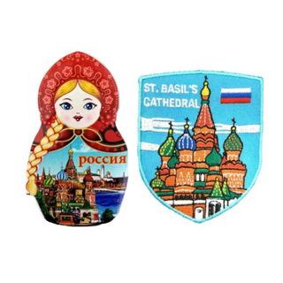 A-ONE 匯旺 俄羅斯套娃 聖巴索大教堂 冰箱便簽留言貼 Set, 7.5 x 6cm