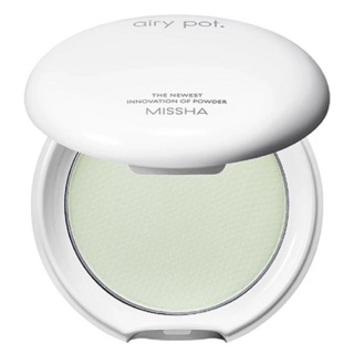 MISSHA 台灣公司貨 持久定妝控油蜜粉餅, 薄荷綠, 1個