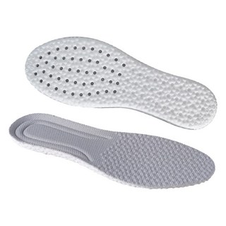乳膠減震鞋墊 U型護足 透氣吸汗 自由裁剪 萊卡布+高密度發泡, 3雙入, 35 ~ 36, 灰面白底, 1組