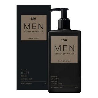 TS6 男士極淨私密沐浴露，深度潔淨，肌膚不緊繃，煥活能量，重現光彩，收斂控油，代謝同步完成, 330g, 1瓶