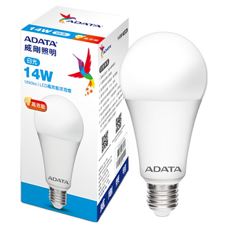 ADATA 威剛 LED 球泡燈 14W 1890lm, 白光, 1個