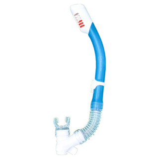 Butterfly Fish 蝴蝶魚 兒童潛水 乾式呼吸管 SNC2401 防浪乾式管頭 可拆換矽膠咬嘴, 藍色