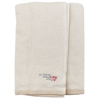 LIFE 來福牌 有機棉浴巾 70*140CM 台灣製, 米色, 1條