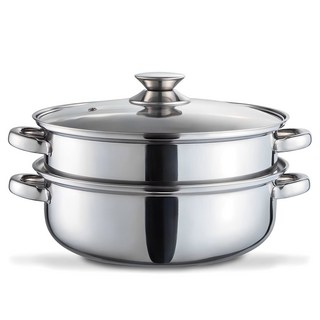 엔뚜마노 스테인레스 2단 찜솥, 28cm, 1개