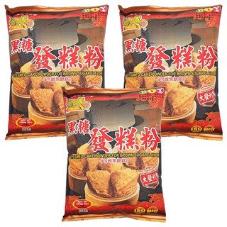 金錢豹 黑糖發糕粉 可做黑糖糕, 1kg, 3包