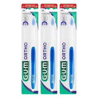 SUNSTAR 三詩達 G.U.M 矯正專用軟毛牙刷 4排30束 顏色隨機, 1入, 3支