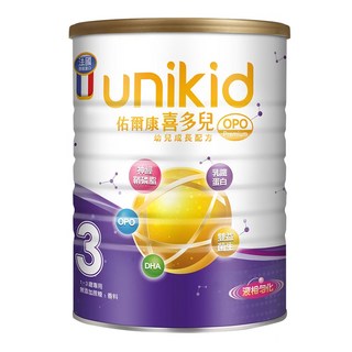 unikid 佑爾康 喜多兒幼兒成長配方OPO Premium 3號, 法國諾曼第產地, 歐盟AOP認證, 1-3歲適用, 850g, 1罐