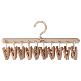 多用途摺疊曬衣架, 1個, 奶白色