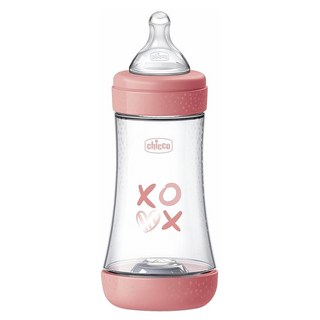 Chicco Perfect 5 完美防脹PP奶瓶, 粉, 240ml, 1個