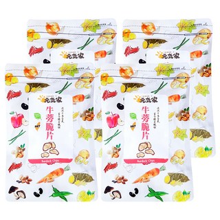 元氣家 牛蒡脆片, 低溫烘焙, 不添加色素、防腐劑, 100g, 4包