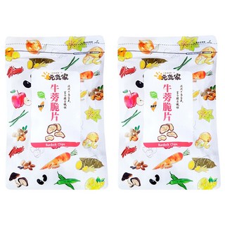 元氣家 牛蒡脆片, 低溫烘焙, 不添加色素、防腐劑, 100g, 2包