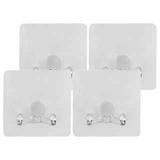 Green Bell 綠貝 強力無痕V型中掛勾2入組, 2組, 透明色