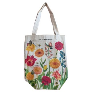 CAVALLINI&CO. 復古托特包 純棉帆布, 花園, 41 x 32cm 底14.6cm 提把70cm