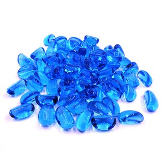 아쿠아비 유리구슬 투명돌 세트 수조장식 1kg, 블루, 1개