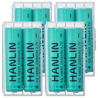 HANLIN充電電池 尖頭 18650, 2個, 4盒