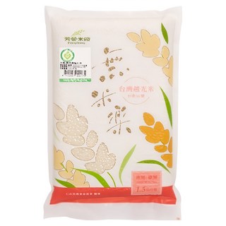 芳榮米廠 無米樂 台灣越光米 台南16號, 晶瑩剔透 顆粒飽滿, 適合壽司飯糰, 口感軟黏Q彈, 一等米, 1.5kg, 1包
