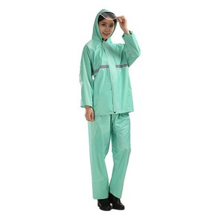 成人2件式雨衣套裝 防水材質, 莫藍迪綠, XL(150~160cm)