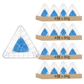 小便斗三角除臭塊 芳香除臭 過濾防堵 自然香氛 持久留香, 84g, 16個