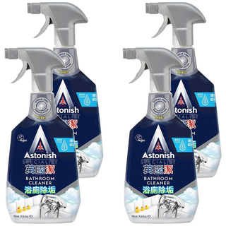 Astonish 抑菌除污浴廁清潔劑 去除水垢、皂垢和頑強汙垢, 750ml, 4瓶
