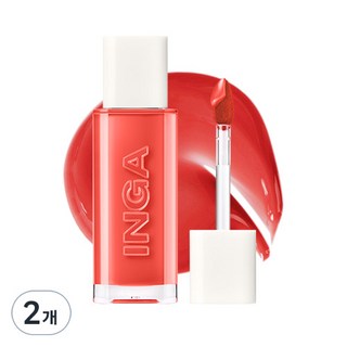 INGA Cosmetics 玻璃水光唇彩, Crush, 4.5g, 2支