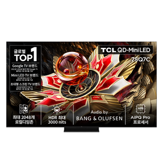 TCL 4K QD Mini LED 스마트TV, 189cm(75인치), 75Q7C, 스탠드형, 방문설치