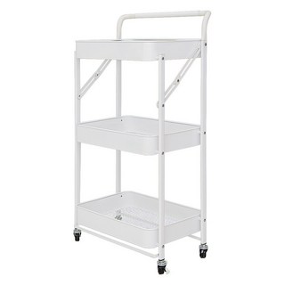 dayneeds 日需百備 繽紛多彩折疊推車 三層 SBK4529377WH, 白色, 1個