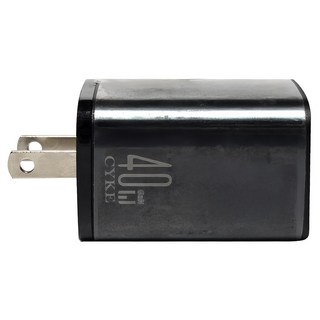 CYKE 氮化鎵40W雙TYPE-C口充電器 K15, 黑色, 1個