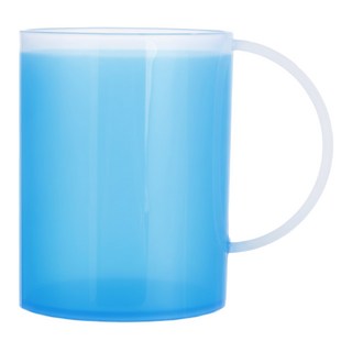 KEYWAY 彩玉雙色口杯 中 400ml, 藍色, 3個