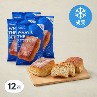 널담 고단백 저당 네모바게트 플레인 (냉동), 90g, 12개, 1개입