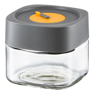 PINMOO 品沐 時光玻璃密封罐 深灰色, 1個, 500ml