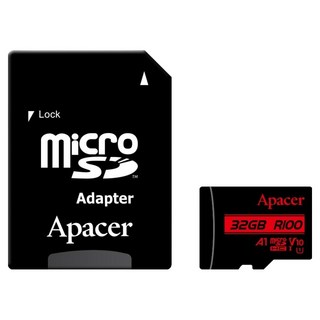 Apacer 宇瞻 32GB microSDHC 快閃記憶卡 Class10 U1 85MB/s 防水 防磁 耐高溫 抗X光 附轉接卡, 1個