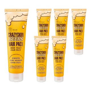 미친스킨 맥주 효모 헤어팩, 200g, 6개