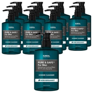 KUNDAL 昆黛爾 男性私密處專用Pure&Safe涼感清潔露 草本香檸檬香, 300ml, 12瓶