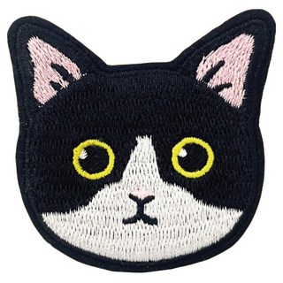 Hi 你好 刺繡貼紙, 賓士貓, 1張