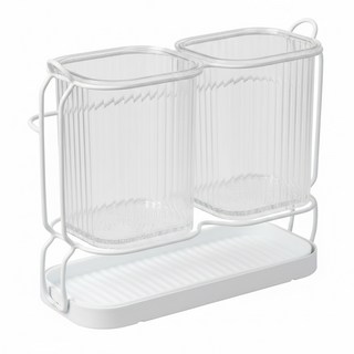 Living Gonggam Homesmi 瀝水餐具收納筒 米白色 1個