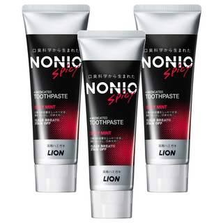 LION 獅王 NONIO 終結口氣牙膏 酷樂薄荷 口氣清新 日本產, 130g, 3條