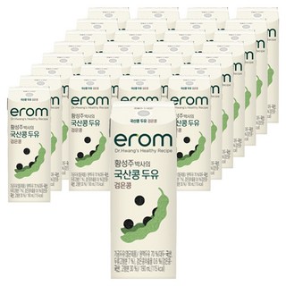 이롬 황성주 박사의 국산콩 두유 검은콩, 190ml, 48개