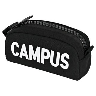 포포팬시 대용량 캠퍼스 왕지퍼 펜파우치 필통, 블랙, 1개