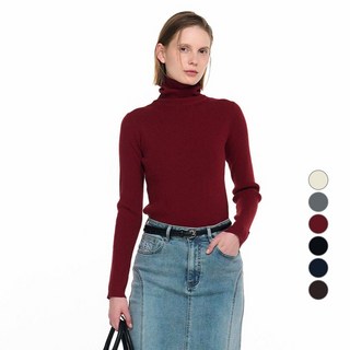 GENERAL IDEA 女款羅紋高領修身套頭針織衫 WBD4L05547